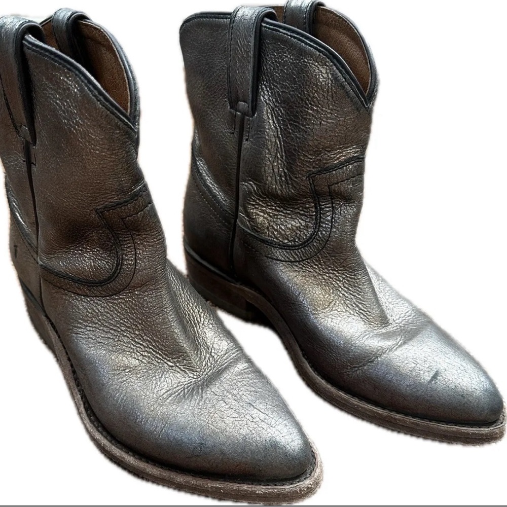Frye Billy Short Western Pull On Leather Cowboy Boots Women's Size 7.5B